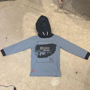 Kids Blue and Black Hoodie 100% cotton